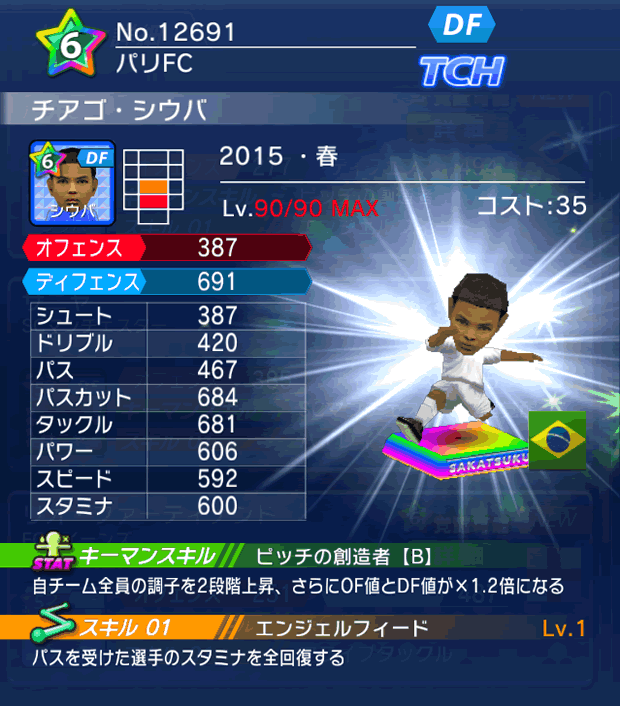 No.12691 チアゴ・シウバ【15・春】