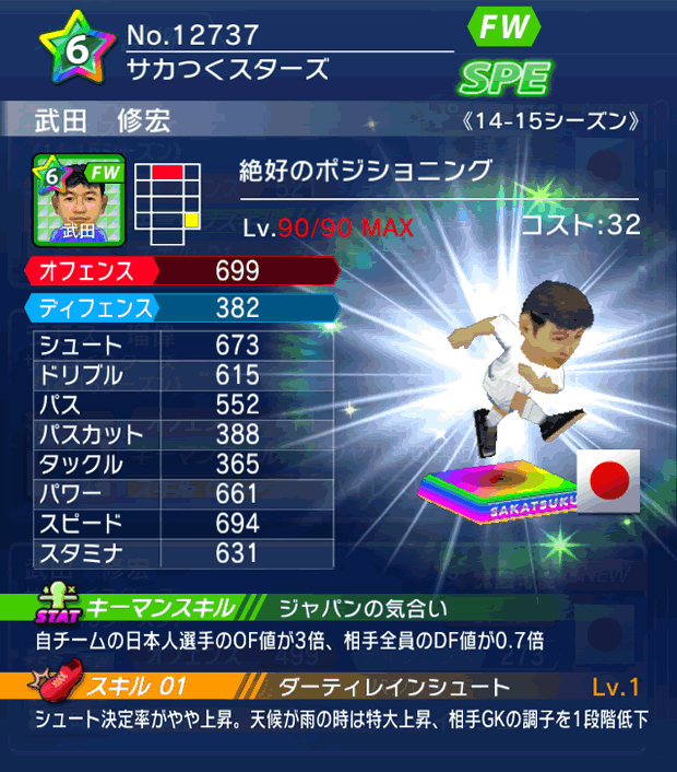 No.12737　武田修宏【14-15】