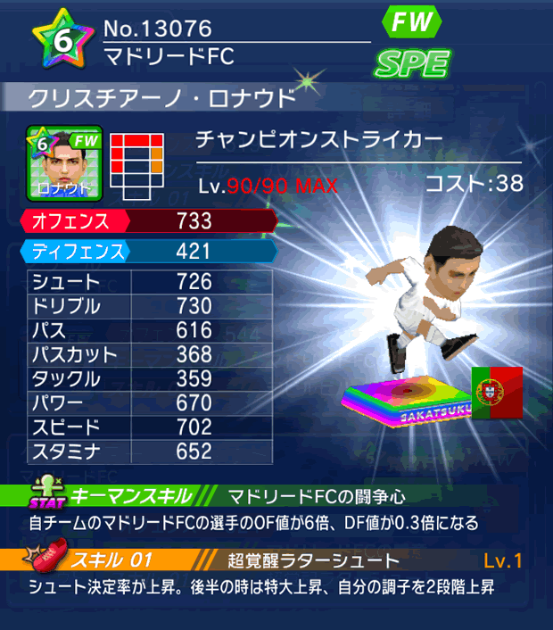 No.13076　クリスチアーノ・ロナウド【CPストライカー】