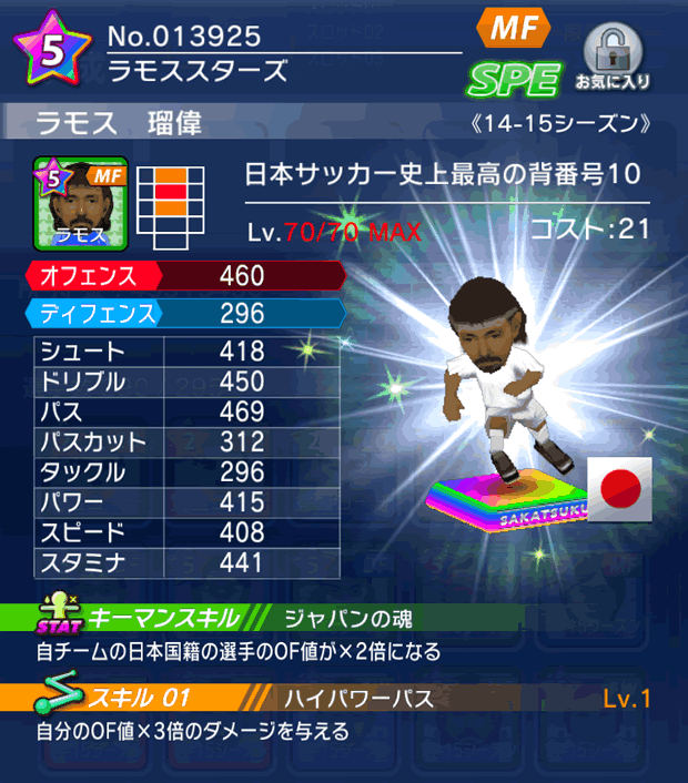 No.13925　ラモス瑠偉【14-15】