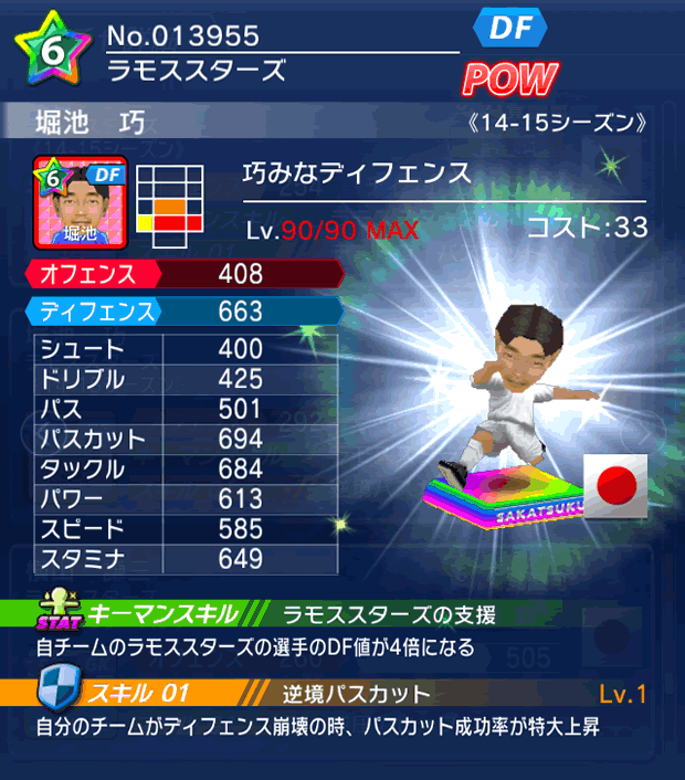 No.13955　堀池巧【14-15】