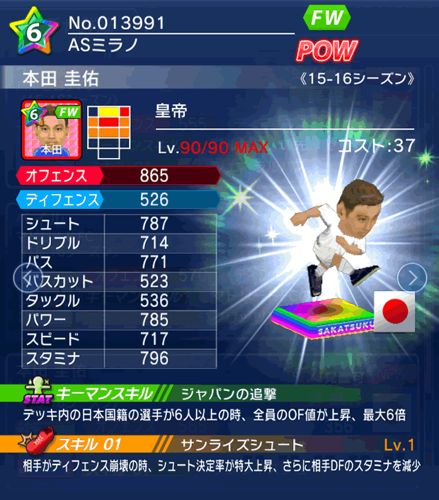 No.13991 本田圭佑【15-16】