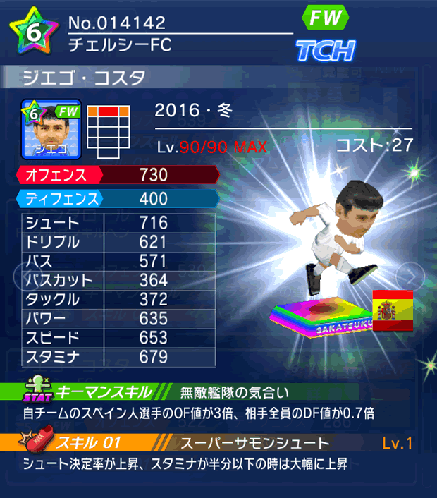 No.14142　ジエゴ・コスタ【16・冬】