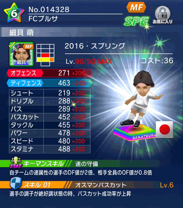 No.14328 細貝萌【16・スプリング】