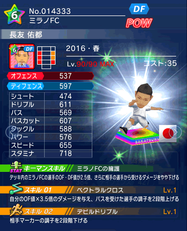 No.14333　長友佑都【16・春】