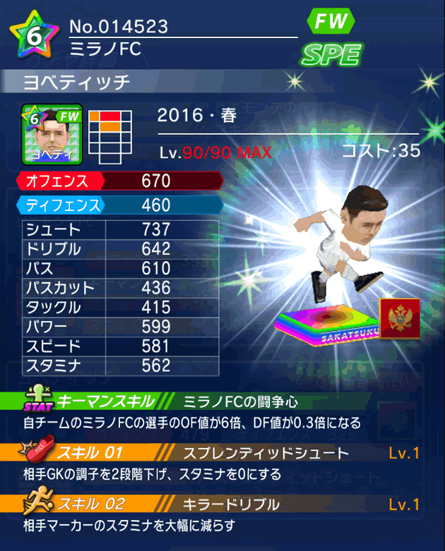 No.14523　ヨベティッチ【16・春】