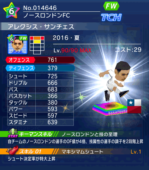 No.14646 アレクシス・サンチェス【16・夏】