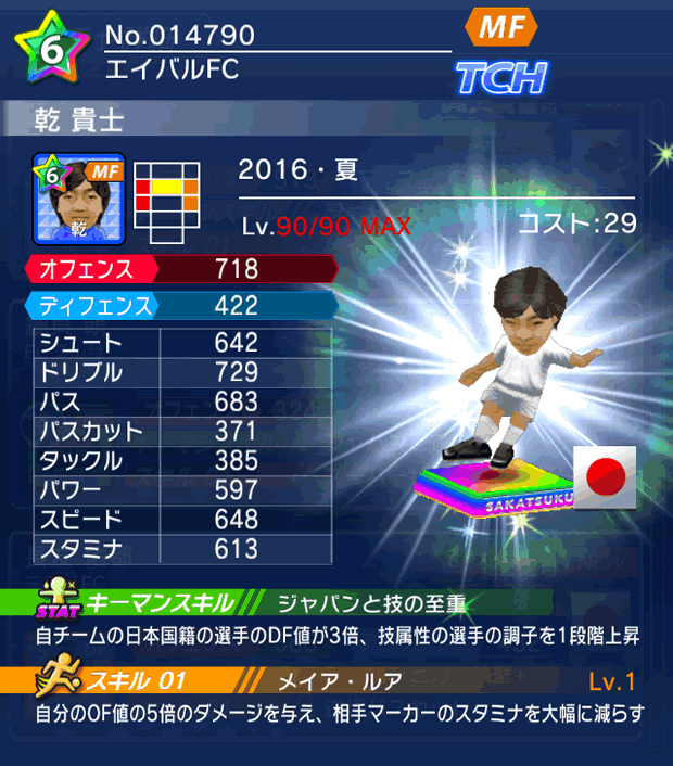 No.14790　乾貴士【16・夏】