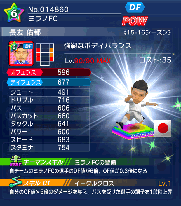 No.14860　長友佑都【15-16】