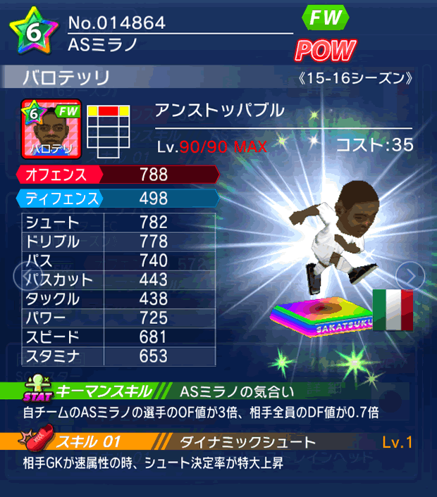 No.14864　バロテッリ【15-16】