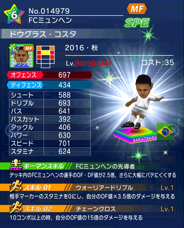 No.14979 ドウグラス・コスタ【16・秋】