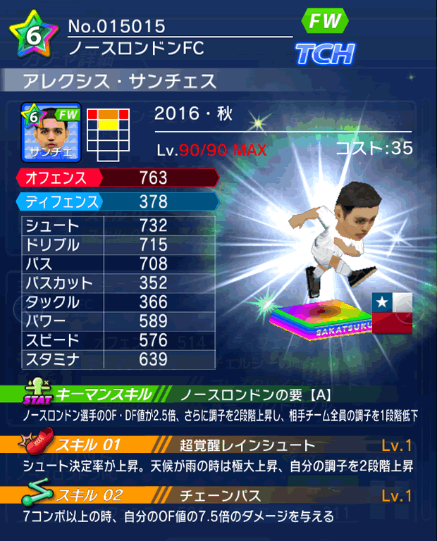 No.15015　アレクシス・サンチェス【16・秋】