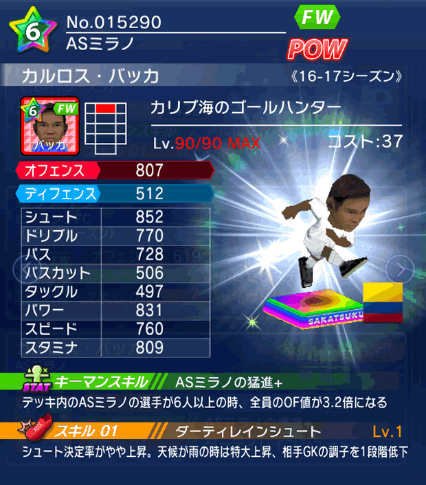 No.15290 カルロス・バッカ【16-17】