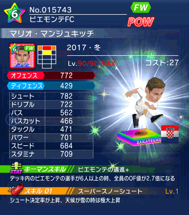 No.15743　マリオ・マンジュキッチ【17・冬】