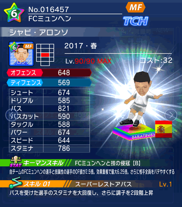 No.16457　シャビ・アロンソ【17・春】