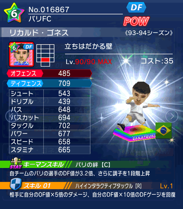 No.16867 リカルド・ゴネス【93-94LL】