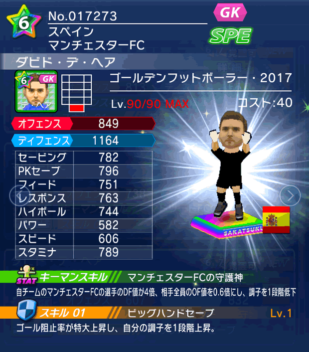 No.17273 ダビド・デ・ヘア【GFB17】