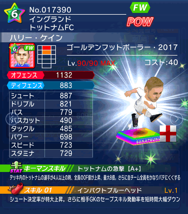 No.17390　ハリー・ケイン【GFB17】