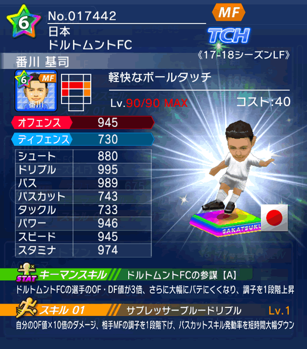 No.17442 番川基司【17-18LF】