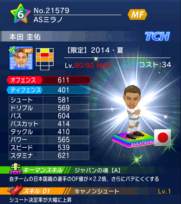 No.21579 本田圭佑【14・夏】