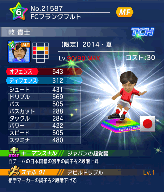 No.21587 乾貴士【14・夏】