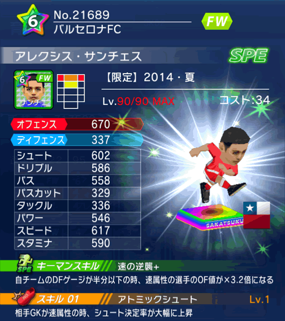 No.21689 アレクシス・サンチェス【14・夏】