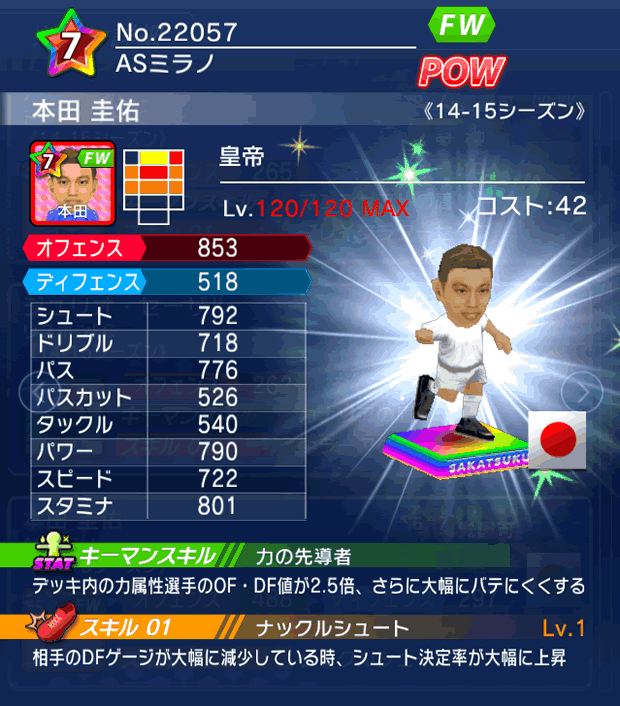 No.22057　本田圭佑【14-15】