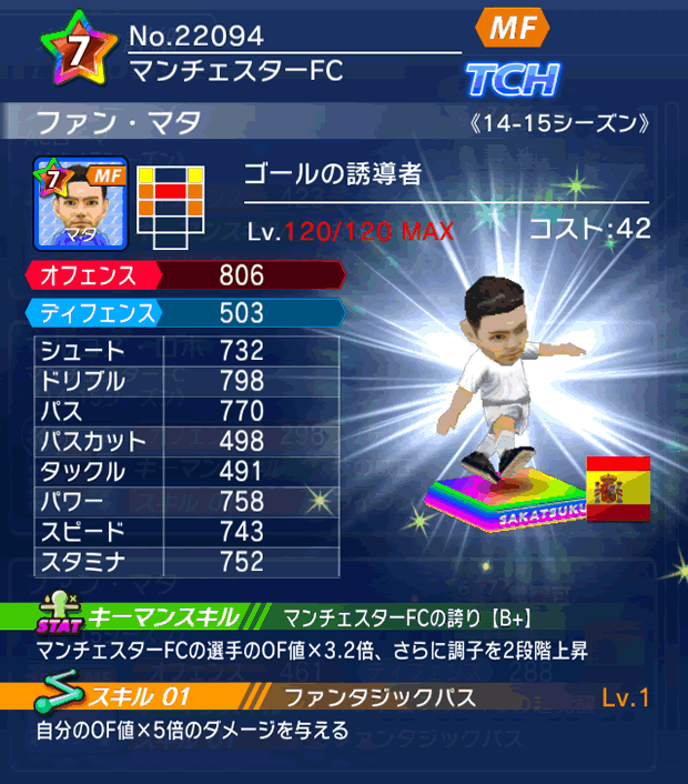 No.22094 ファン・マタ【14-15】