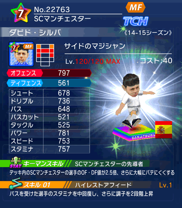 No.22763 ダビド・シルバ【14-15】