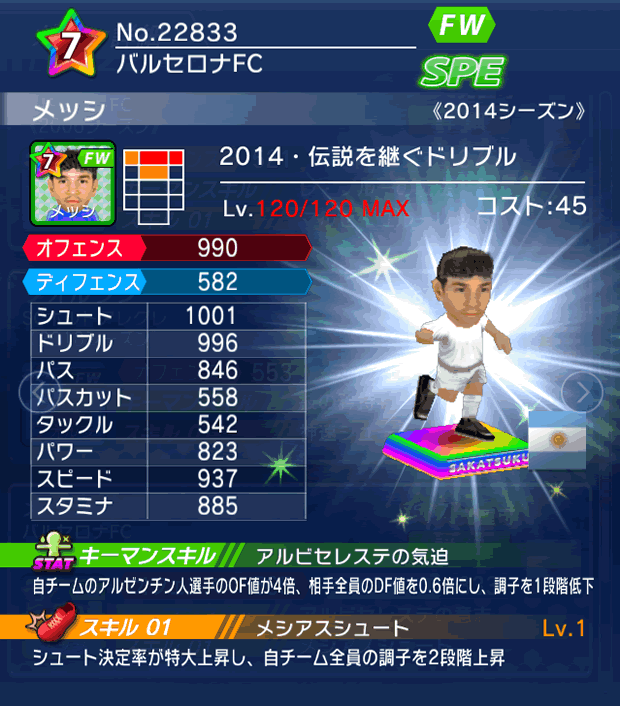 No.22833　メッシ【2014MVP】