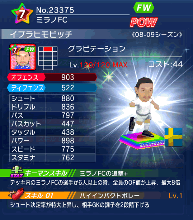 No.23375 イブラヒモビッチ【08-09LS】