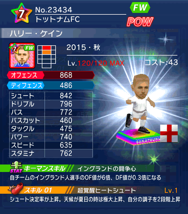 No.23434　ハリー・ケイン【15・秋】
