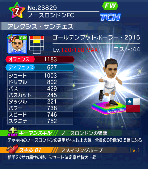 No.23829 アレクシス・サンチェス【GFB15】