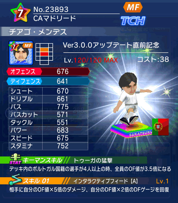 No.23893　チアゴ・メンデス【Ver3.0.0直前】