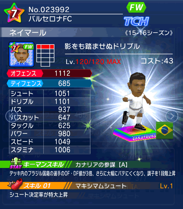 No.23992　ネイマール【15-16】