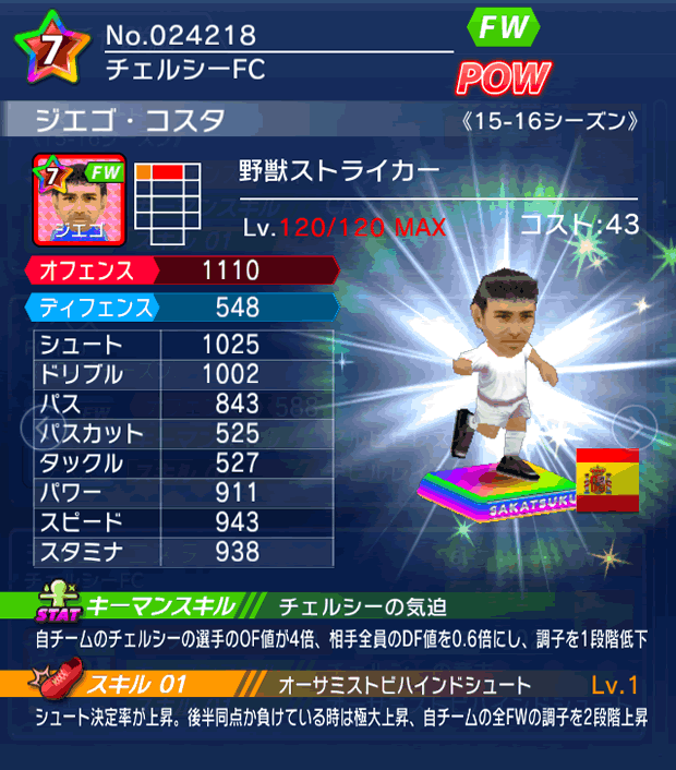No.24218　ジエゴ・コスタ【15-16】