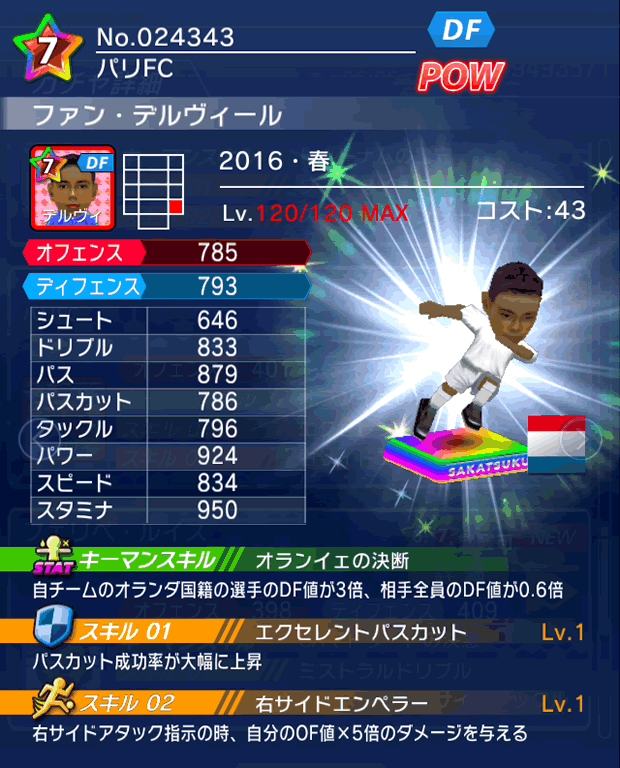 No.24343　ファン・デルヴィール【16・春】