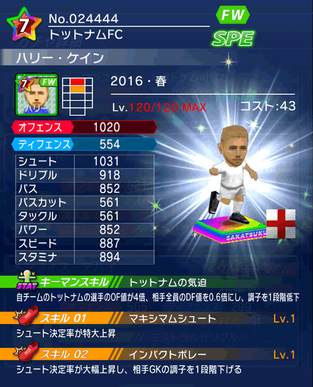 No.24444　ハリー・ケイン【16・春】