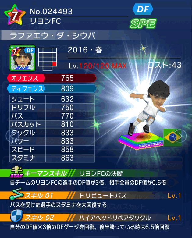 No.24493 ラファエウ・ダ・シウバ【16・春】