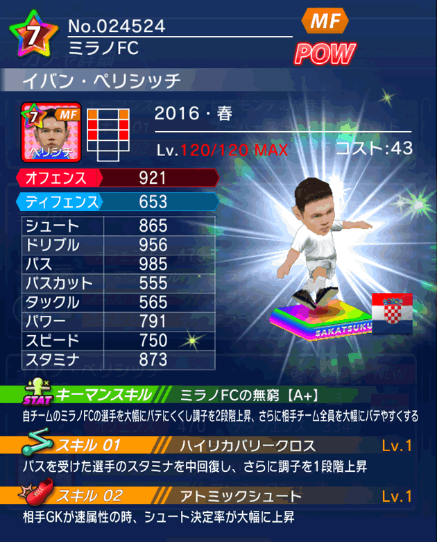 No.24524　イバン・ペリシッチ【16・春】