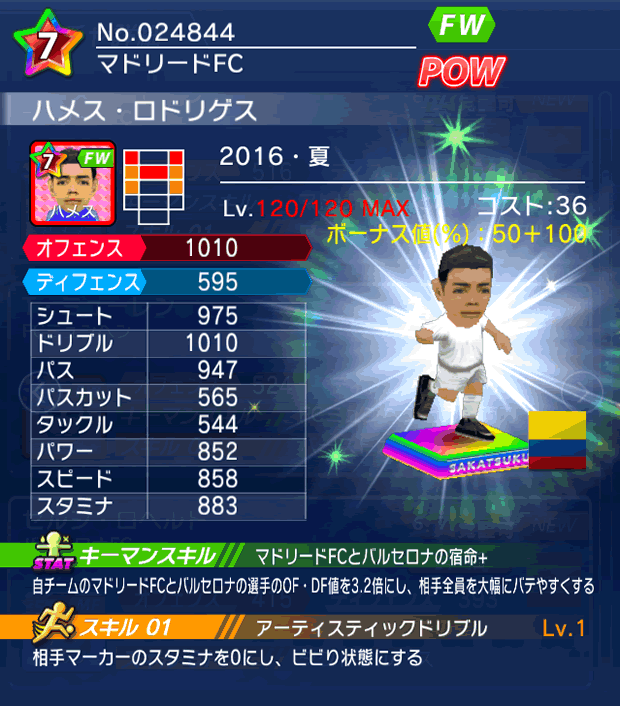 No.24844　ハメス・ロドリゲス【16・夏】