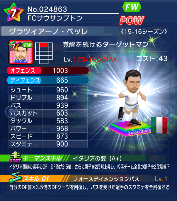 No.24863　グラツィアーノ・ペッレ【15-16】