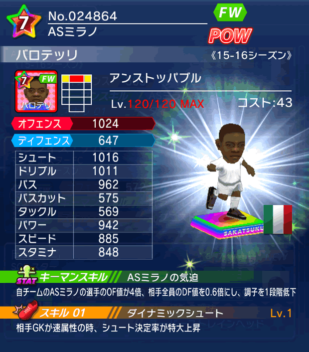 No.24864 バロテッリ【15-16】