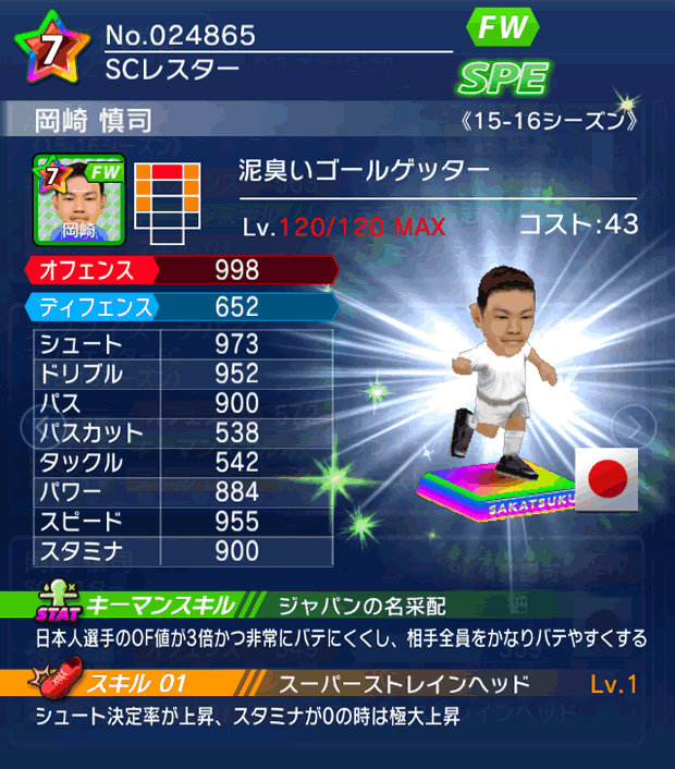 No.24865 岡崎慎司【15-16】