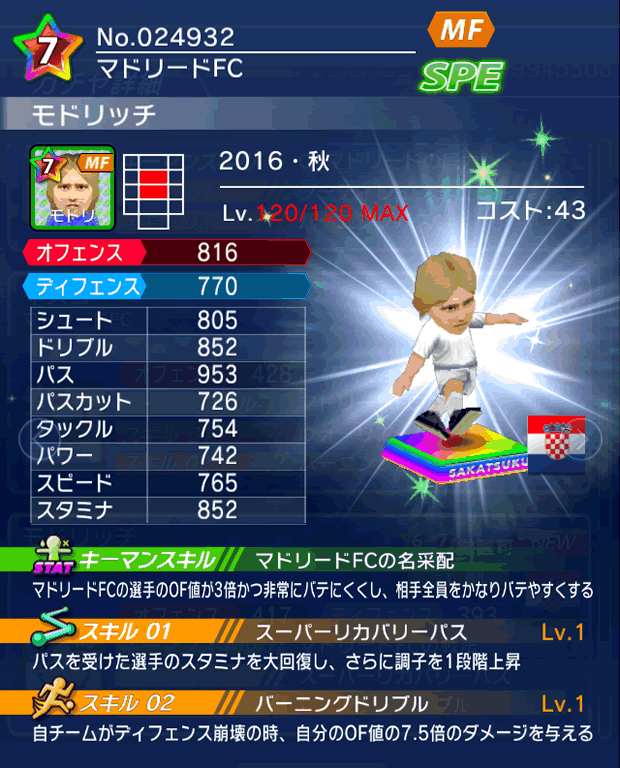 No.24932　モドリッチ【16・秋】