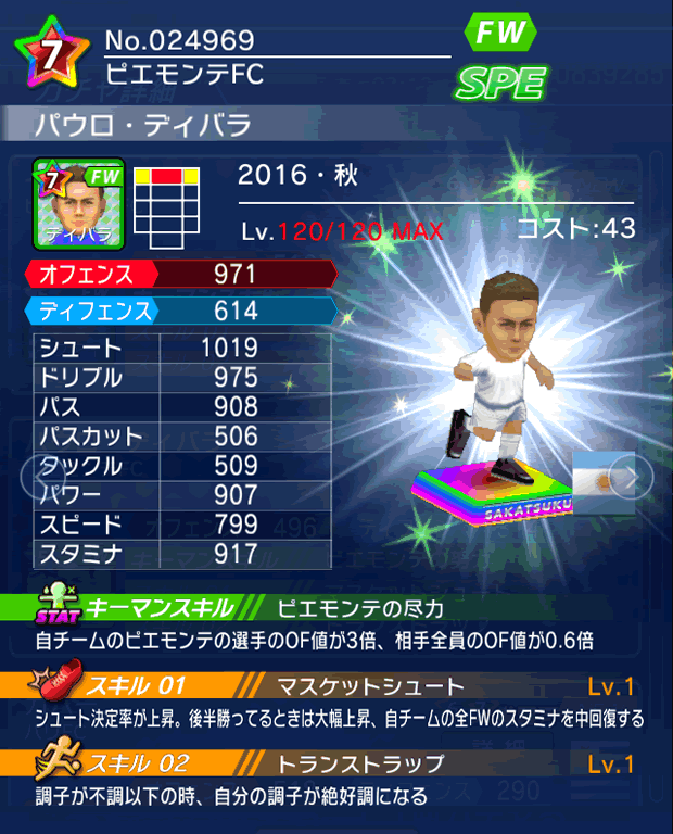 No.24969 パウロ・ディバラ【16・秋】