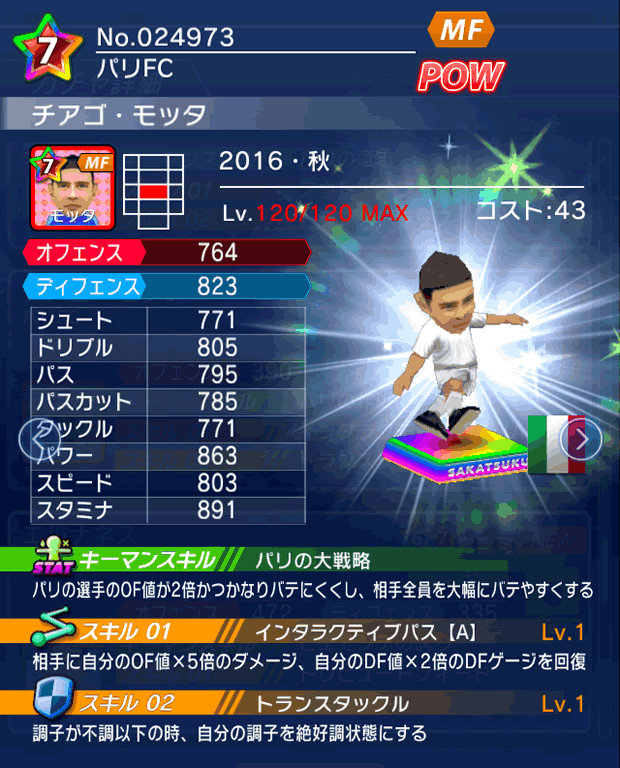 No.24973 チアゴ・モッタ【16・秋】