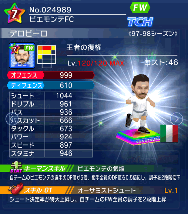 No.24989　デロピーロ【97-98G】