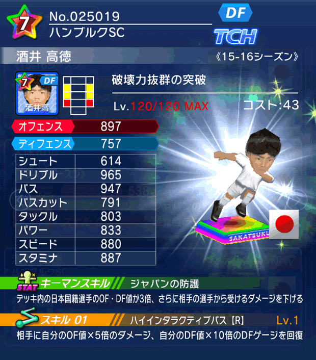 No.25019　酒井高徳【15-16】