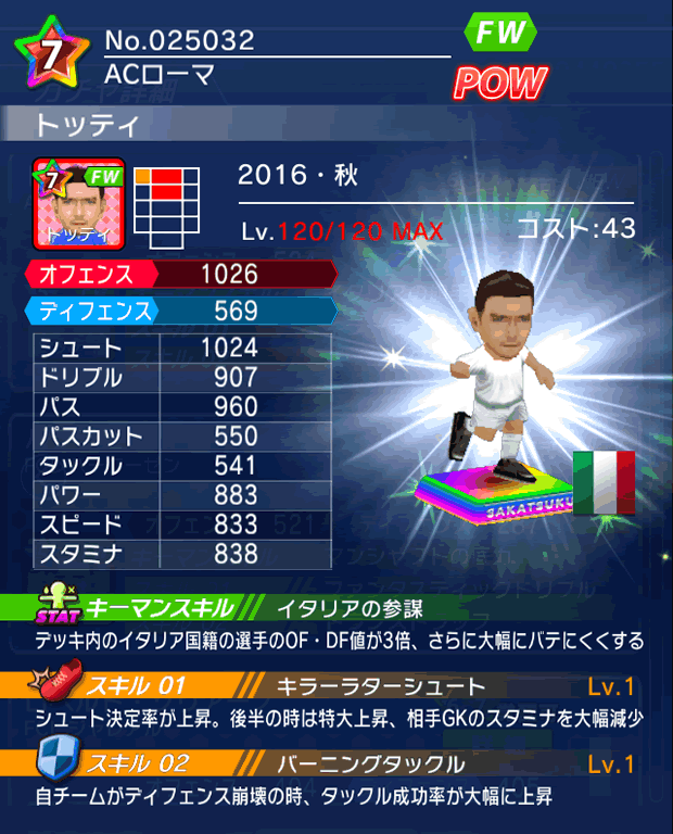 No.25032 トッティ【16・秋】